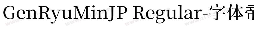 GenRyuMinJP Regular字体转换